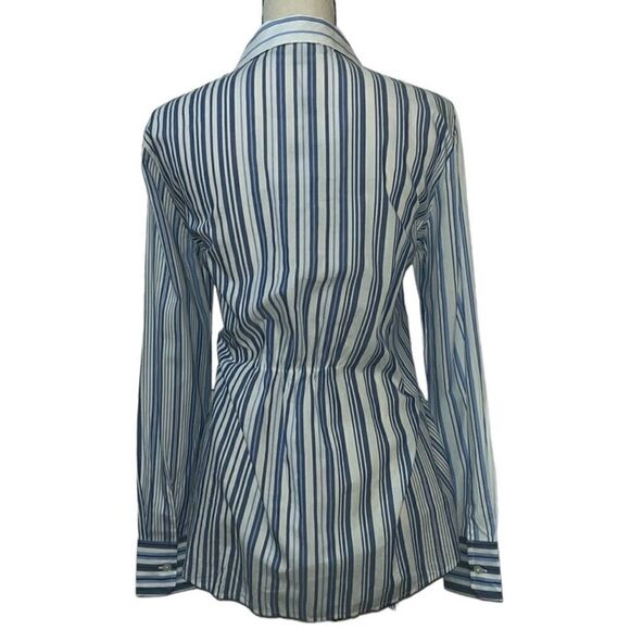 Tommy Hilfiger Young American Striped Tie Front Button Down Blouse - Picture 5 of 11